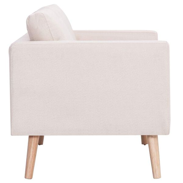 vidaXL 2-Seater Sofa Fabric Cream