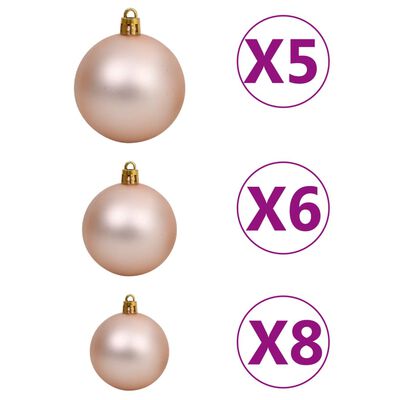 vidaXL Artificial Pre-lit Christmas Tree with Ball Set 120cm 230 Branches