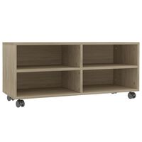 vidaXL TV Cabinet with Castors Sonoma Oak 90x35x35 cm Engineered Wood, sonoma oak vidaXL TV Cabinet with Castors Sonoma Oak 90x35x35 cm Engineered Wood
