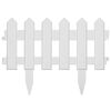 vidaXL Lawn Edgings 25 pcs White 10 m PP