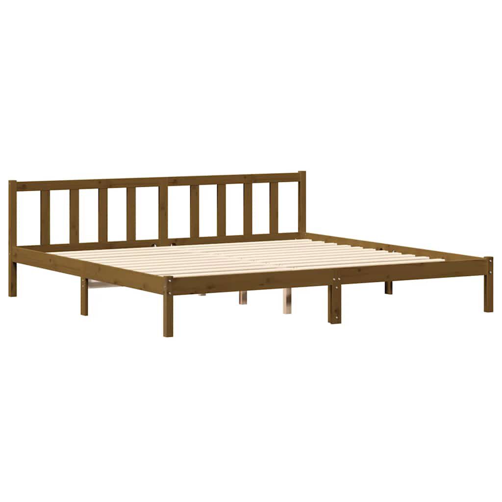 vidaXL Bed Frame without Mattress Honey Brown Solid Wood 200x200 cm
