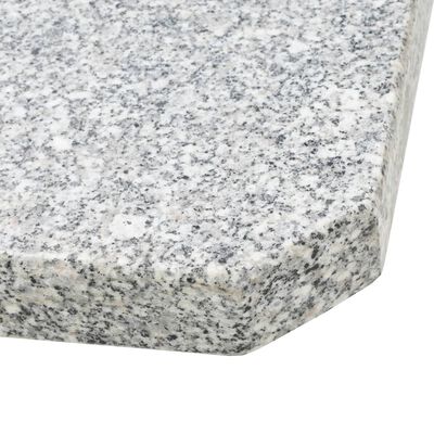 vidaXL Umbrella Weight Plates 4 pcs Grey Granite Square 100 kg,  vidaXL Umbrella Weight Plates 4 pcs Grey Granite Square 100 kg