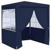 vidaXL Professional Party Tent with Side Walls 2x2 m Blue 90 g/m&sup2;
