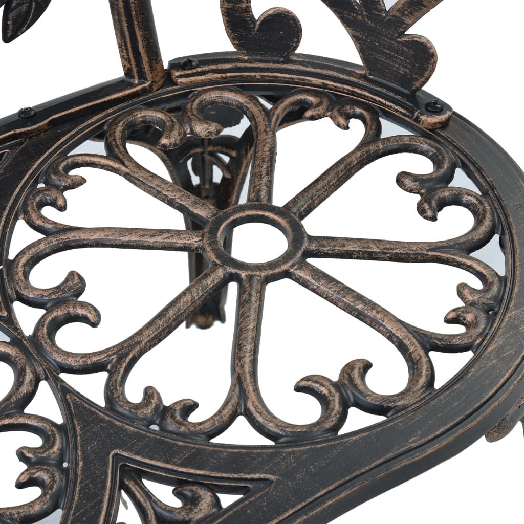 vidaXL Bistro Bench 100cm Bronze Cast Aluminium