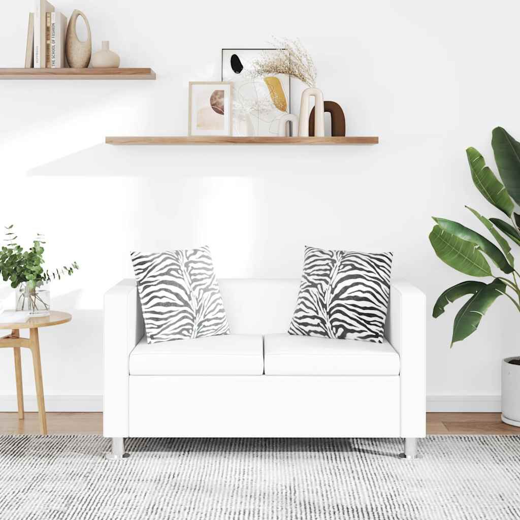 vidaXL Sofa 2-Seater Artificial Leather White