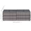vidaXL 9 Piece Garden Lounge Set with Cushions Poly Rattan Grey