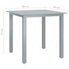 vidaXL 5 Piece Garden Dining Set Aluminium Silver and Black