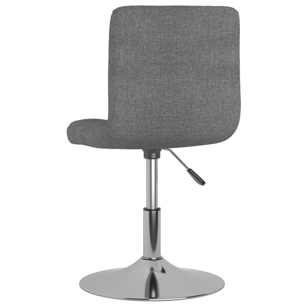 vidaXL Swivel Dining Chairs 4 pcs Light Grey Fabric