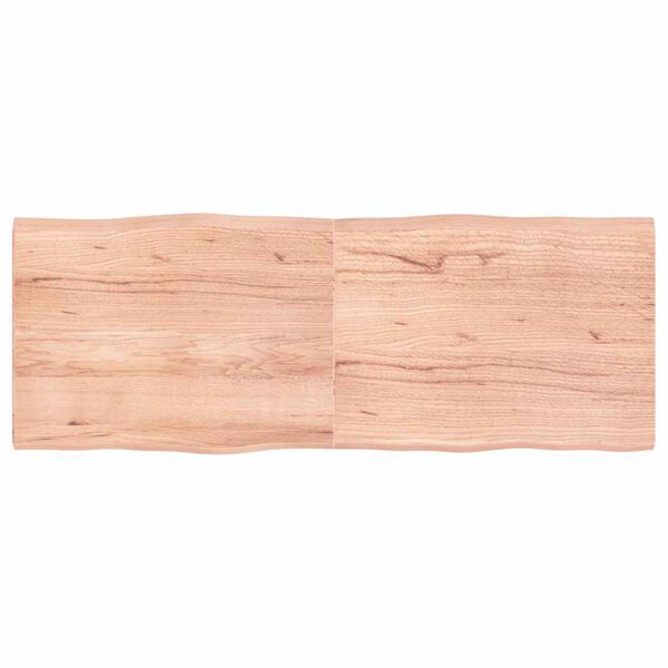 vidaXL Table Top Light Brown 160x60x(2-4)cm Treated Solid Wood Live Edge