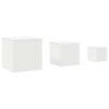 vidaXL Side Tables 3 pcs White Engineered Wood