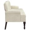 vidaXL Bench with Backrest Cream 119.5x64.5x75 cm Velvet