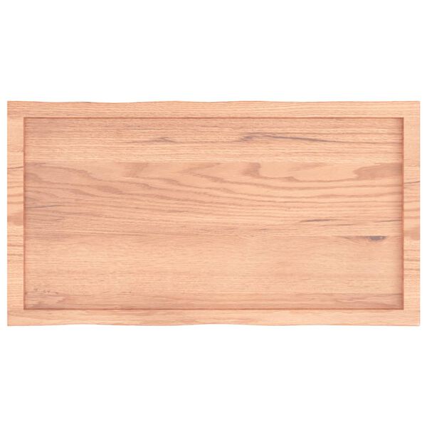 vidaXL Table Top Light Brown 100x50x(2-6)cm Treated Solid Wood Live Edge
