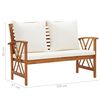 vidaXL 3 Piece Garden Lounge Set with Cushions Solid Acacia Wood