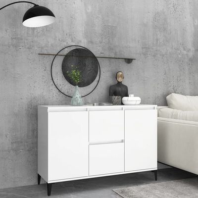 vidaXL Sideboard White 102x35x70 cm Engineered Wood, white vidaXL Sideboard White 102x35x70 cm Engineered Wood