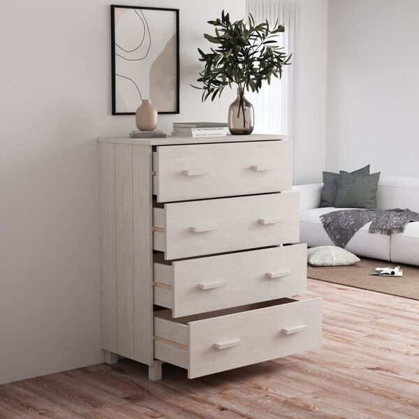 vidaXL Sideboard HAMAR White 79x40x103.5 cm Solid Wood Pine