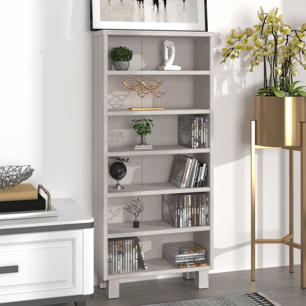 vidaXL CD Cabinet HAMAR White 45x18x100 cm Solid Wood Pine
