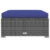 vidaXL 9 Piece Garden Lounge Set with Cushions Grey Poly Rattan