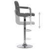 vidaXL Bar Stools 2 pcs Light Grey Fabric