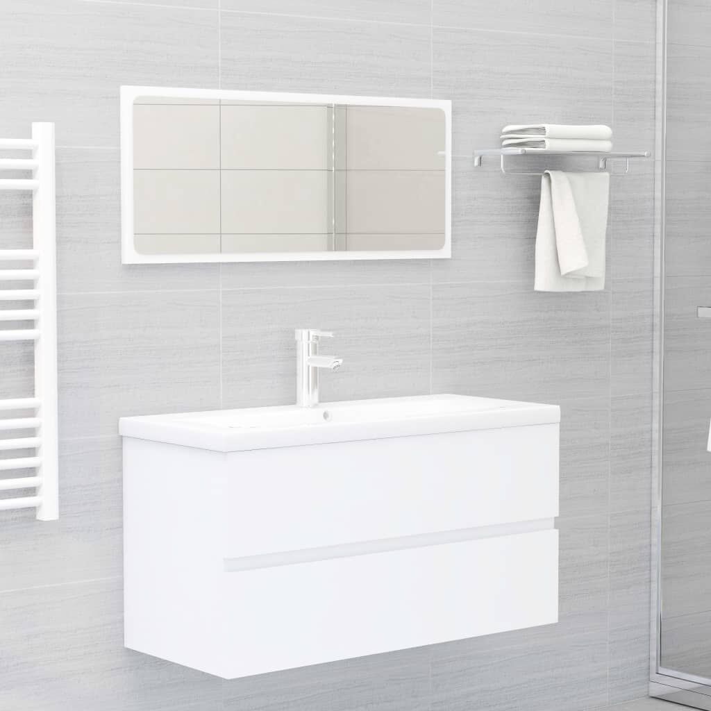 vidaXL Sink Cabinet White 90x38.5x45 cm Engineered Wood