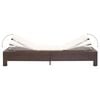 vidaXL Sunbed with Cushion Brown Poly Rattan