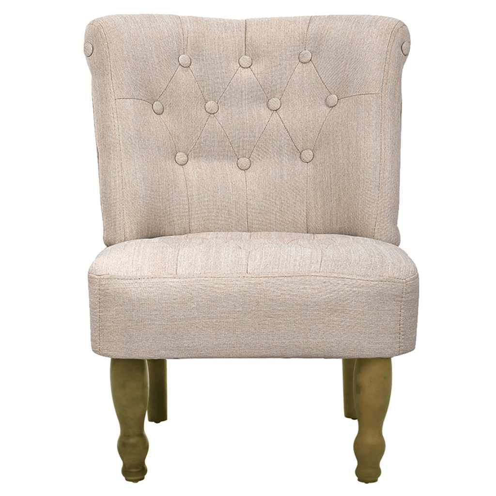 vidaXL French Chair Cream Fabric
