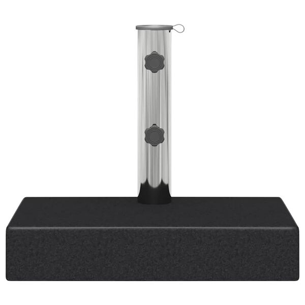 vidaXL Parasol Base Granite 25 kg Rectangular Black