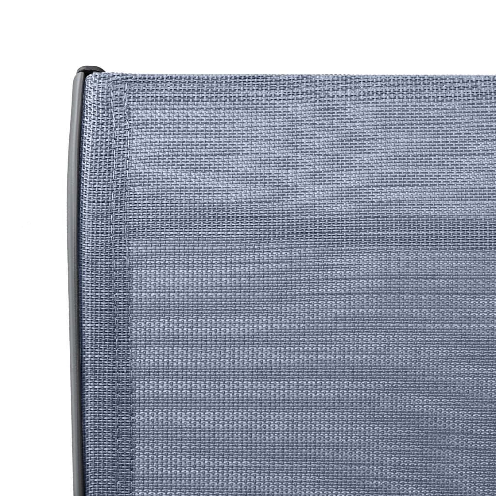 vidaXL Garden Bar Chairs 2 pcs Grey Textilene