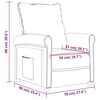 vidaXL Recliner Chair Cream Fabric