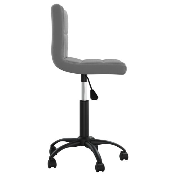 vidaXL Swivel Dining Chair Dark Grey Velvet