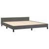 vidaXL Bed Frame without Mattress Dark Grey 183x203 cm King Velvet