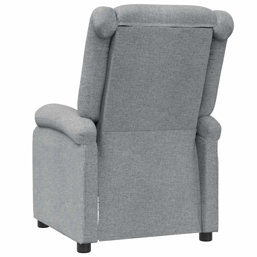 vidaXL Recliner Chair Light Grey Fabric