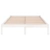 vidaXL Bed Frame without Mattress White Solid Wood King Size