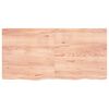 vidaXL Wall Shelf Light Brown 120x60x(2-4) cm Treated Solid Wood Oak