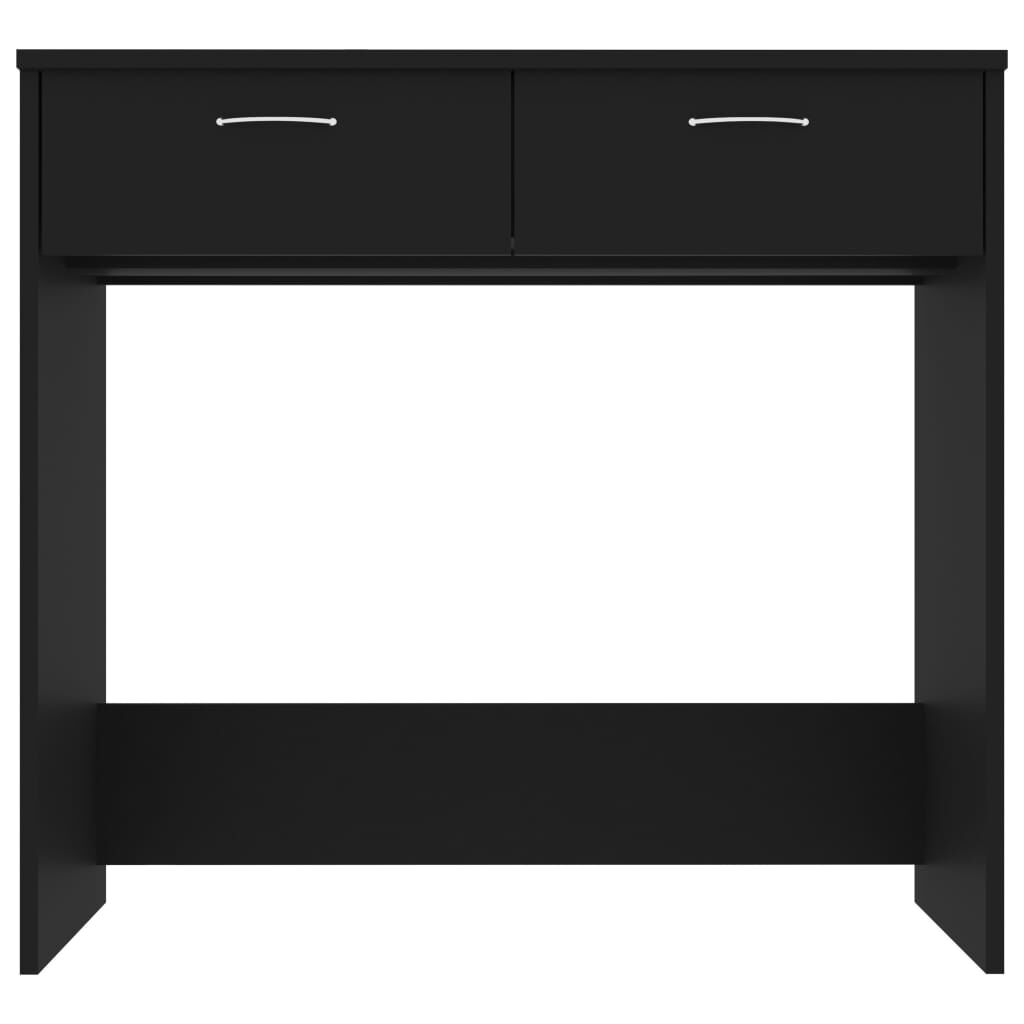 vidaXL Desk Black 80x40x75 cm Engineered Wood
