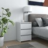 vidaXL Bed Cabinet White 40x35x62,5 cm Engineered Wood