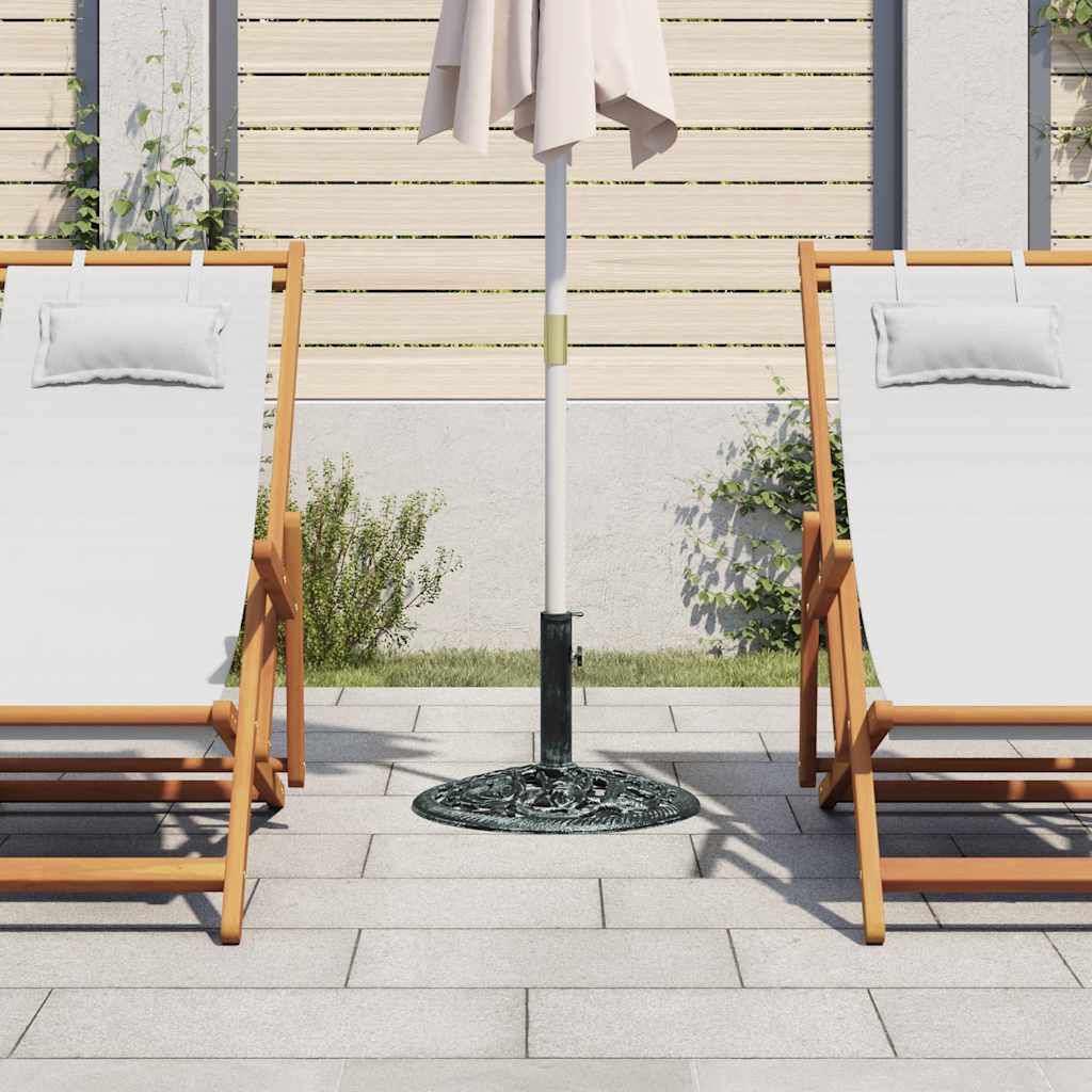vidaXL Umbrella Base Green 9 kg 40 cm Cast Iron