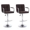 vidaXL Bar Stools 2 pcs Brown Faux Leather