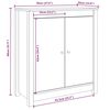 vidaXL Sideboards 2 pcs White 70x35x80 cm Solid Wood Pine
