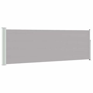 vidaXL Side Awning | Grey | Polyester with PU coating, powder-coated iron