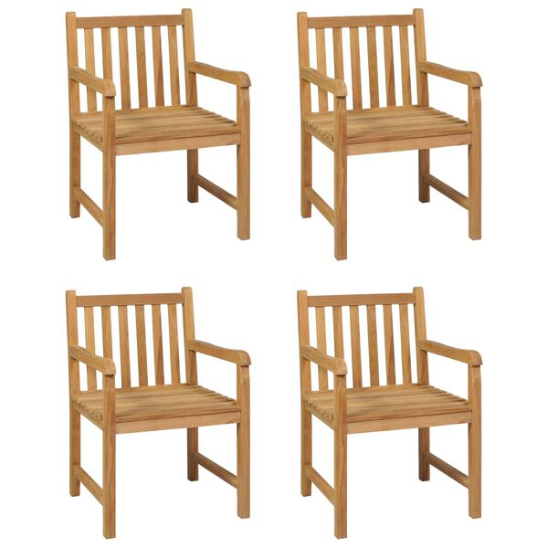 vidaXL 5 Piece Garden Dining Set 140x80 cm Solid Teak Wood