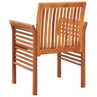 vidaXL Garden Dining Chairs with Cushions 4 pcs Solid Wood Acacia