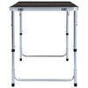 vidaXL Foldable Camping Table Grey Aluminium 120x60 cm