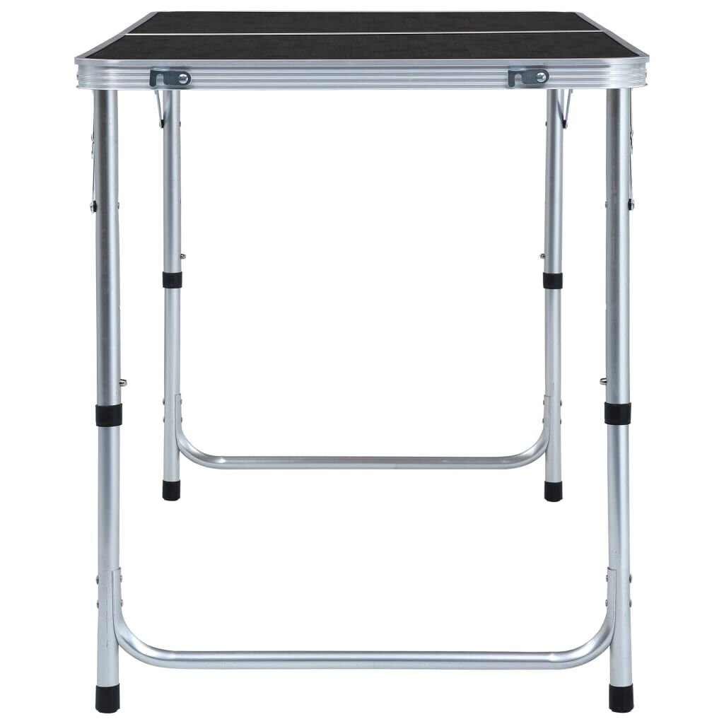 vidaXL Foldable Camping Table Grey Aluminium 120x60 cm
