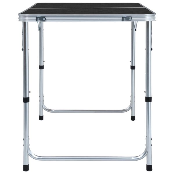 vidaXL Foldable Camping Table Grey Aluminium 120x60 cm