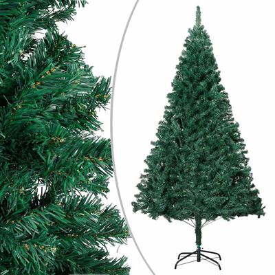 vidaXL Artificial Pre-lit Christmas Tree with Ball Set Green 120 cm PVC, green vidaXL Artificial Pre-lit Christmas Tree with Ball Set Green 120 cm PVC