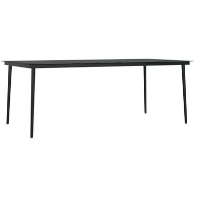 vidaXL 9 Piece Garden Dining Set with Cushions Black, black and brown vidaXL 9 Piece Garden Dining Set with Cushions Black