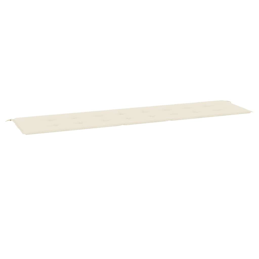 vidaXL Garden Bench Cushion Cream 200x50x4 cm Oxford Fabric
