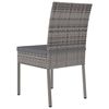 vidaXL 5 Piece Garden Dining Set Poly Rattan Grey