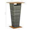 vidaXL 3 Piece Garden Bar Set with Cushions Poly Rattan Grey