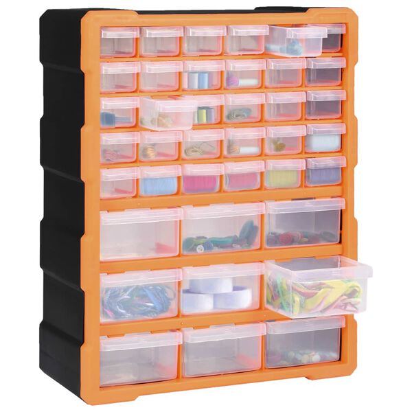 vidaXL Multi-drawer Organiser with 39 Drawers 38x16x47 cm